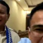 Tangkapan layar live streaming Raffi Ahmad dan Prabowo Subianto dari akun Instagram @@raffinagita1717. 