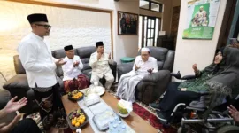 Calon presiden nomor urut 2 Prabowo Subianto hadir di Ponpes Genggong, Kabupaten Probolinggo, jawa Timur. (Dok. Tim Media Prabowo-Gibran)  