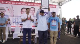 Calon Presiden nomor urut 2, Prabowo Subianto hadir di acara Deklarasi Dukungan dari masyarakat Subang dan Relawan.  (Dok. TKN Prabowo - Gibran)