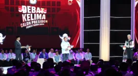 Acara debat kelima Pilpres 2024 yang digelar di Jakarta Convention Center (JCC), Jakarta. (Dok. TKN Prabowo - Gibran)  