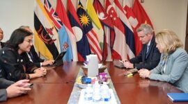 Menteri Keuangan (Menkeu) Sri Mulyani Indrawati bertemu bilateral dengan Presiden European Investment Bank (EIB) Nadia Calvino. (Dok. Kemenkeu.go.id)