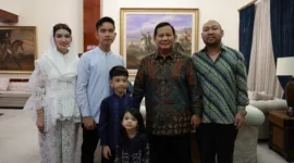 Presiden dan Wakil Presiden terpilih periode 2024-2029 Prabowo Subianto bersama Gibran Rakabuming Saat acara Halal Bihalal. (Dok. TIm Meda Prabowo))