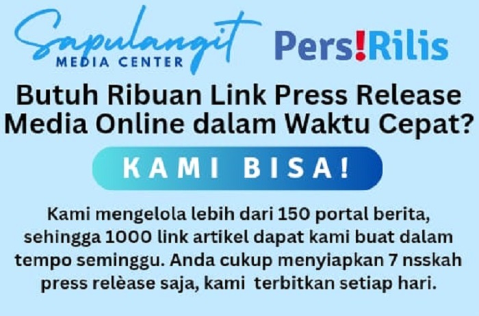 Sapulangit Media Center (SMC) melayani jasa manajemen reputasi, pencitraan dan pemulihan nama baik melalui implementasi publikasi press release di jaringan media online. Informasi lebih lanjut, hubungi 0853 1555 7788 (WhatsApp). (Dok. Sapulangit.com).  
