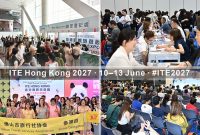 Foto: ITE Hong Kong 2026 dalam Aksi - (Kiri Atas) Pembeli dan Pengunjung Dagang mendaftar untuk masuk gratis pada hari dagang  (Kanan Atas) Business Matching memfasilitasi pertemuan antara pembeli dan penjual  (Kiri Bawah) Delegasi Dagang dari kota GBA di Guangdong  (Kanan Bawah) Seminar pada Hari Publik dipadati oleh audiens