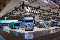 BAIC FOTON showcases commercial vehicles.