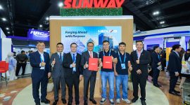 Representatives from Neolix and Sunway Group pose for a photo at the Transport Expo Asia (TXA) 2026