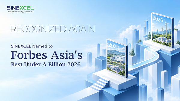 SINEXCEL Named to Forbes Asia’s Best Under A Billion 2026 for the Second Time